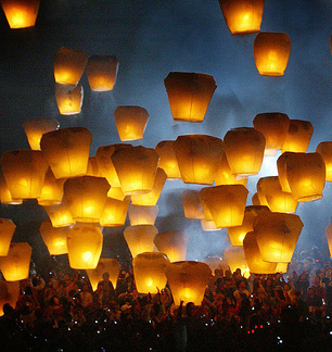 Chinese flying lanterns