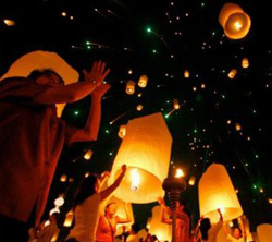 Chinese floating lanterns